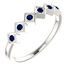Sterling Silver Blue Sapphire Stackable Ring