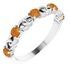 Sterling Silver Citrine Stackable Link Ring