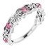 Pink Tourmaline Ring in Sterling Silver Pink Tourmaline & .02 Carat Diamond Vintage-Inspired Scroll Ring