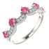 Sterling Silver Pink Tourmaline & .06 Carat Diamond Crown Ring