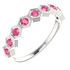 Buy Sterling Silver Pink Tourmaline Stackable Ring