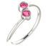 Buy Sterling Silver Pink Tourmaline Two-Stone Ring