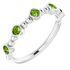 Sterling Silver Stackable Peridot Bead Ring