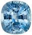Striking Blue Green Sapphire Cushion Shaped Gemstone, 1.51 carats, 6.6 x 6mm - Low Price