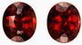 Stunning Earring Gems Red Rhodolite Garnet Gemstone Pair 12.56 carats, Oval Cut, 12 x 10 mm, with AfricaGems Certificate
