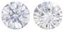 Low Price Earring Stones White Sapphire Gemstone Pair 1.94 carats, Round Cut, 6 mm, with AfricaGems Certificate