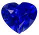 Unset Blue Sapphire Gemstone, Heart Cut, 0.9 carats, 6.1 x 5.3 mm , AfricaGems Certified - A Deal