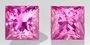 Unset Pink Sapphire Gemstones, Princess Cut, 1.71 carats, 4.8 mm Matching Pair, AfricaGems Certified - A Great Deal