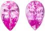 Untreated 1.6 carats Pink Spinel Well Matched Gem Pair in Pear Cut, Vivid Pink, 7.4 x 4.8 mm