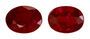 Super Great Buy on Oval Cut Genuine Ruby Gemstones, 0.55 carats, 4.2 x 3.2 mm Matching Pair, Full Brilliance