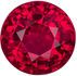 Very Bright Ruby Genuine Gemstone, Round Cut, Pigeon's Red, 5 mm, 0.67 carats