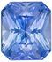 Very Fine Blue Sapphire Gemstone, 2.15 Carats, Radiant Shape, 7.4 x 6.3mm, Excellent Cornflower Blue Color