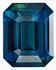 Very Fine Gem Blue Green Sapphire Gemstone 7.37 carats, Emerald Cut, 11.4 x 9.1 mm, with AfricaGems Certificate