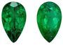 Vibrant Color Emerald Gemstones 0.86 carats, Pear Cut, 6.8 x 4.1 mm, with AfricaGems Certificate