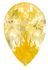 Vibrant Color Yellow Sapphire Gemstone 2.06 carats, Pear Cut, 9.3 x 6.3 mm, with AfricaGems Certificate
