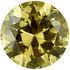 Yellow Cubic Zirconia Round Cut Stones