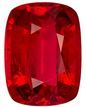 Super Gem Ruby Crystal Gem, 4.06 carats Cushion Cut in 10.39 x 7.74 x 5.07 mm size in Stunning Red Color With GRS Certificate