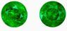 Earring Stones Emerald Gemstones 0.74 carats, Round Cut, 4.6 mm, with AfricaGems Certificate