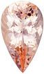 Peach Galore in Stunning Morganite Gemstone in Pear Cut, Gorgeous Vivid Pure Peach Color in 6.08 carats , 17.4 x 10.4 mm