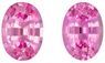Fine Color Pink Sapphire Gemstone Pair 1.38 carats, Oval Cut, 6.4 x 4.5 mm, with AfricaGems Certificate