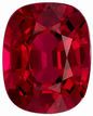 Fine GRS Certified Unheated Genuine Ruby Gem in Cushion Cut, 8.09 x 6.4  mm in Gorgeous Rich Pigeons Blood Red, 2.06 carats