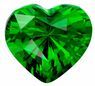 Fine Loose Gem  Green Vivid Green Garnet Gemstone, 1.12 carats, Heart Cut, 6.5 x 5.9 mm Size, AfricaGems Certified