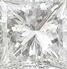 Genuine Princess Cut Diamonds in GH Color - I1 Clarity