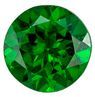Gorgeous Gem Green Vivid Green Garnet Gemstone, 0.55 carats, Round Cut, 5 mm Size, AfricaGems Certified