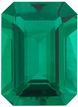 Lab Created Emerald Emerald Cut in Grade GEM