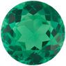 Lab Created Emerald Round Cut in Grade GEM