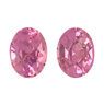 Loose Pink Sapphire Well Matched Gem Pair in Oval Cut, 1.74 carats, 6.50 x 5 mm Displays Pure Pink Color