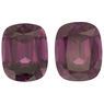 Loose Rhodolite Garnet Well Matched Gem Pair in Antique Cushion Cut, 5.32 carats, 8.70 x 6.80 mm Displays Pure Purple Color