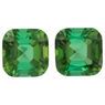Low Price Blue Green Tourmaline Well Matched Gem Pair in Antique Cushion Cut, 3.58 carats, 7 mm Displays Pure Blue-Green Color