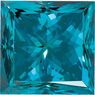 Princess Teal Blue Enhanced Diamond
