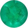 Round Cut Genuine Emerald in Grade A