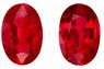 Stunning Earring Gems Ruby Gemstones 0.96 carats, Oval Cut, 6 x 4 mm, with AfricaGems Certificate