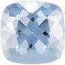 Very Pretty Aquamarine Genuine Loose Gemstone in Cushion Cut, 0.5 carats, Vivid Rich Blue, 5.1 mm