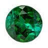 Wonderful Green Tourmaline Genuine Loose Gemstone in Round Cut, 2.35 carats, Blue Tinged Medium Green, 8.1 mm