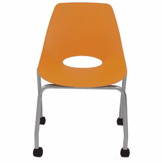 300 Lbs. Capacity Molded Plastic Classroom Chair w/ Wheels