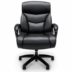 350 Lbs. Capacity Big & Tall Black Leather Executive Chair