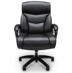 350 Lbs. Capacity Big & Tall Black Leather Executive Chair