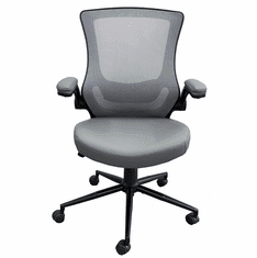 Ergonomic Desk Chair with Vinyl Seat and Flip Up Arms