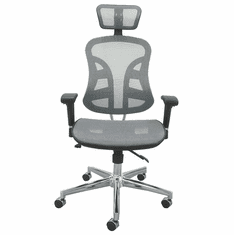 Executive Office Chair in Silver Gray Mesh