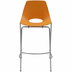300 Lbs. Capacity Molded Plastic Shell Stackable Office Stool w/29.63" Seat Height