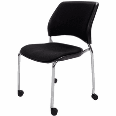 300 Lbs.Capacity Padded Stacking Chair on Casters