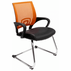 300 Lbs. Capacity Leather & Mesh Color Burst Guest/Reception Chairs
