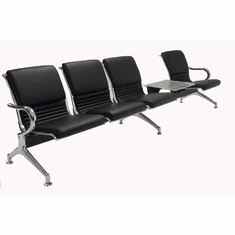 4-Seater Upholstered Beam Seating w/Magazine Table