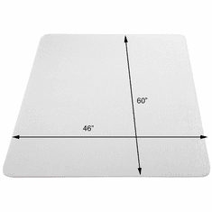 46" x 60" Non-Studded Beveled Chair Mat for Hard Floors