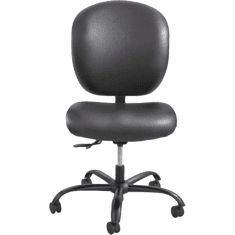 500 Lbs. Capacity 24/7 Rated Armless Task Chair in Fabric or Vinyl