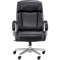 500 Lbs. Capacity Big & Tall Black Leather Chair w/25"W Seat